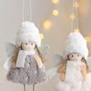 Красивая рождественская кукла-ангел с улыбающимся лицом, макет сцены на ремешке