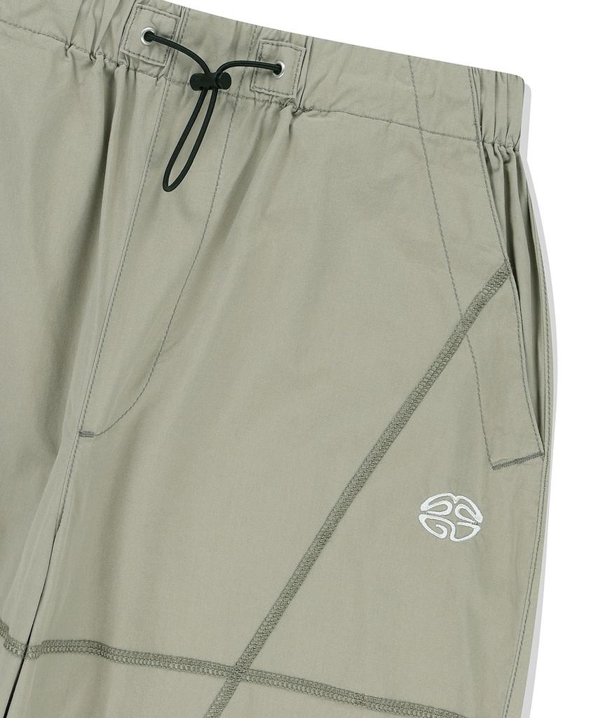 MAHAGRID Cover Stitch Parachute Pant Sage(Mg2Esmpa11A)