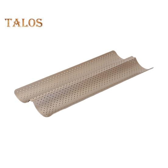 Форма для багета, антипригарная волнистая форма для багета, перфорированный противень для выпечки багета из итальянского хлеба на закваске