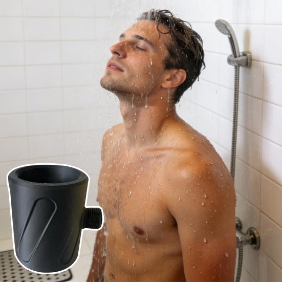 High Pressure Handheld Shower Head 3D Printed Flushing Cleaning Spiral Nozzle for Men Bathroom Accessories