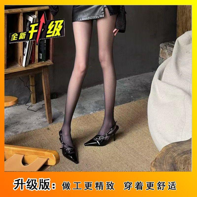 Лакированная кожа тонкий каблук французские высокие каблуки нишевый дизайн 2025 знаменитость слово с сумкой голова сандалии пустые одинарные туфли женские