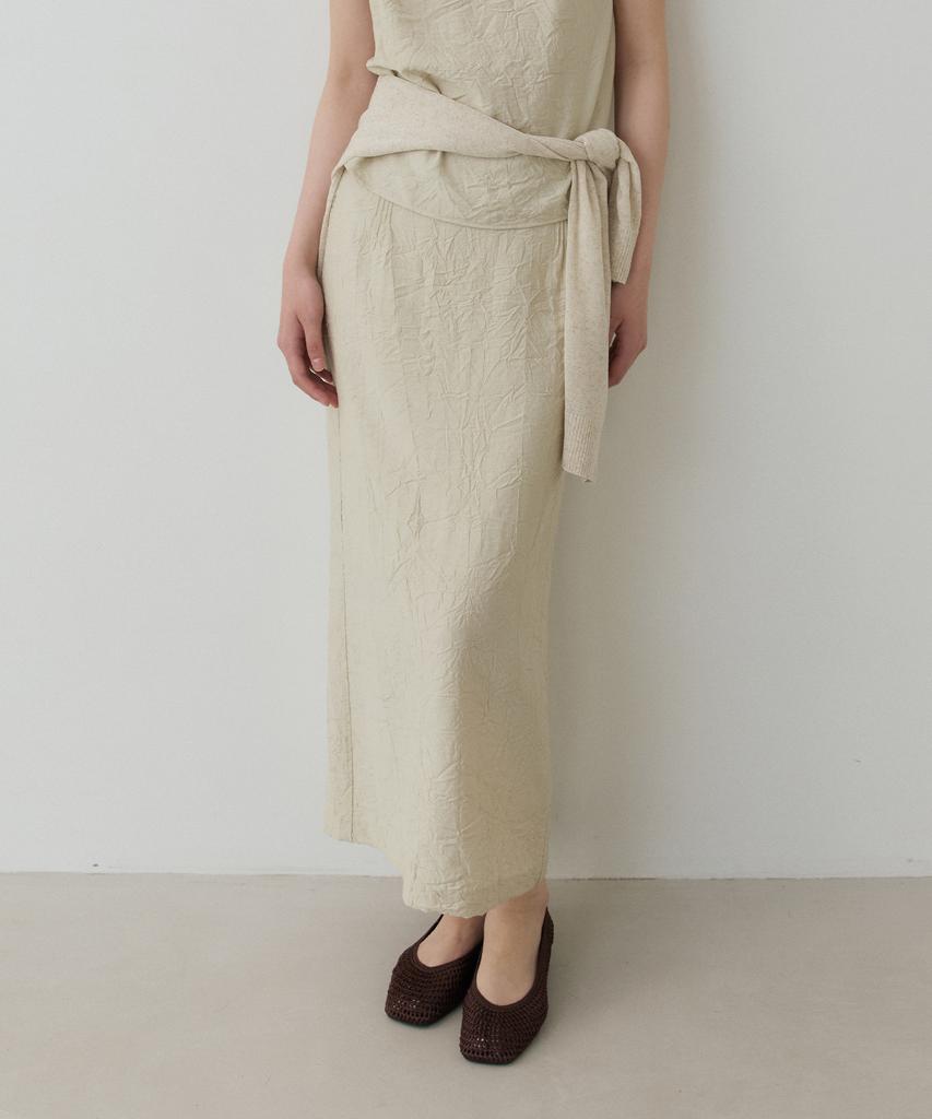 Towave Mills Wrinkle Skirt_Beige