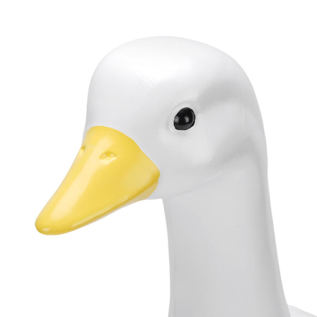 Garden Goose Statue Resin Lifelike Large Size White Goose Sculpture Ornament for Pool Yard Outdoor Decor