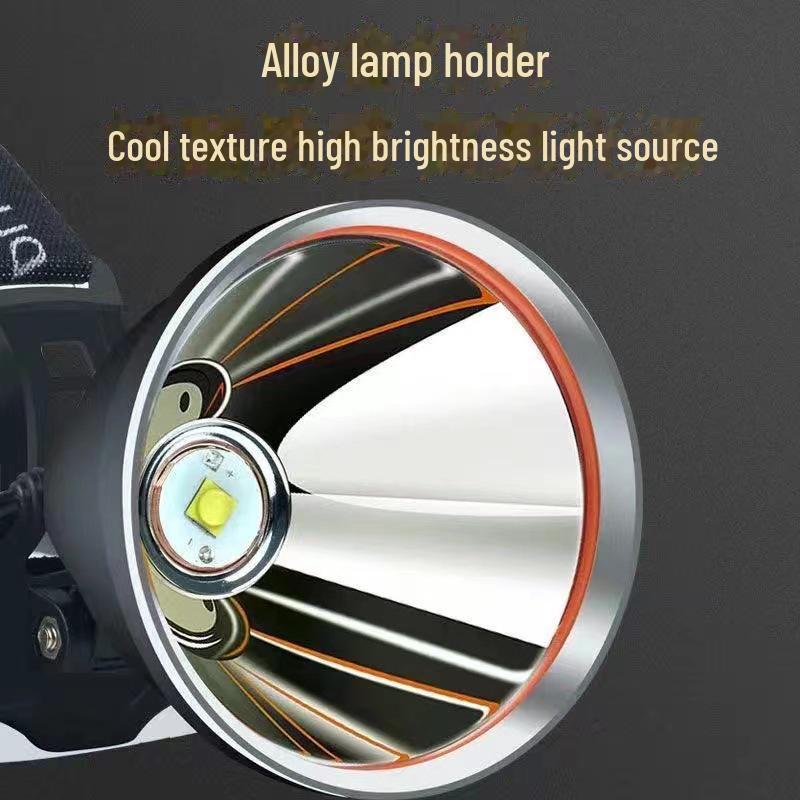 Светодиодный налобный фонарь с USB-зарядкой для ночной рыбалки, мощный, двухцветный (Белый / желтый), Наружный прожектор для горнодобывающей промышленности и рыболовства