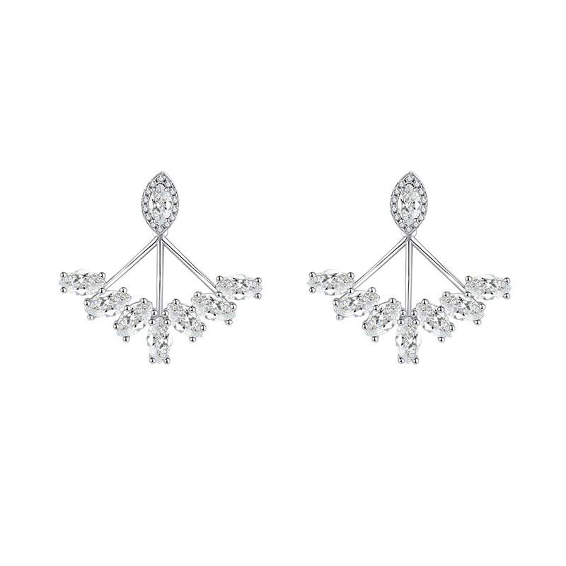 WUIHA Vintage 100% 925 Sterling Silver VVS1 D Color Real GRA Moissanite Diamonds Wedding Engagement Studs Earrings Fine Jewelry
