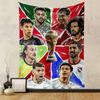 "World Cup Players Collage Design" Patterned tapestry home decor, suitable for bedroom and living room, gift