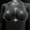 Adjustable Chest Bracket Chain Lingerie Bikini Crystal Chain Rhinestone Breast Chain  Party