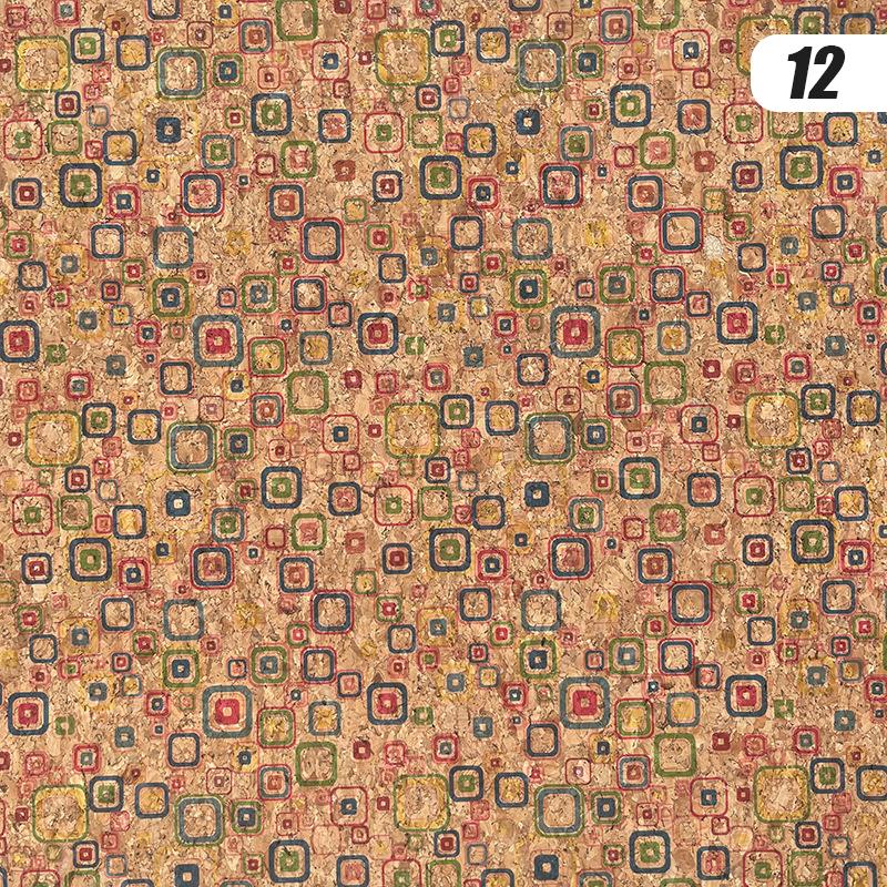 100x135cm Cork Printed Fabric Faux Leather Waterproof Colored Soft Cork Fabric Sofa Car Bag Furniture Decor DIY Sewing Crafts