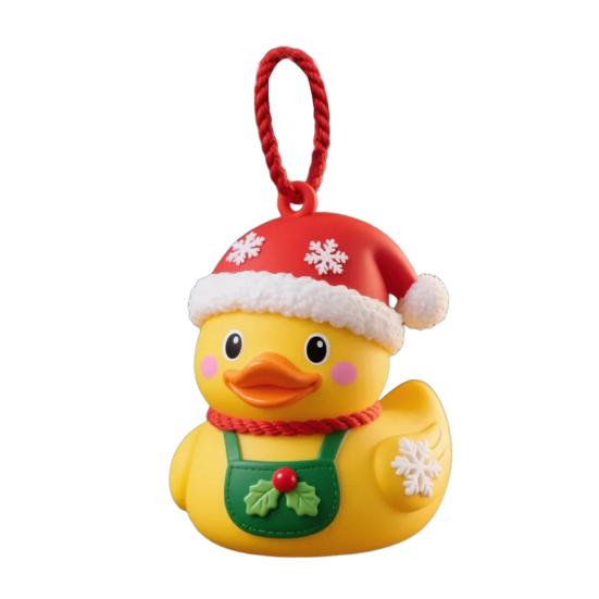 Рождественское украшение в виде утки, подвеска на елку в виде утки, милая смоляная утка в шапке Санты для декора дома, офиса, праздничной вечеринки