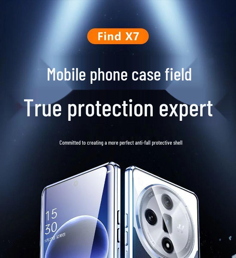 Магнитный стеклянный чехол Oppo Find X8/X9 Pro с защитой от подглядывания и зеркальным протектором