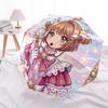 1 шт. Автоматический складной зонт с рисунком Cardcaptor Sakura, 8 спиц, портативный, складной, для путешествий, Рождественский, День рождения, Подарок