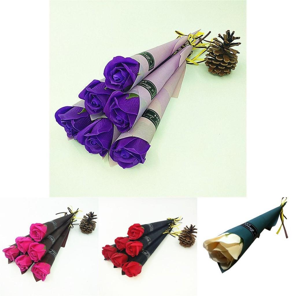 Элегантный букет из мыльных роз и вечных цветов, идеально подходящий для подарков на день рождения и ко Дню святого Валентина