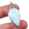Подвеска из чистого серебра 925 пробы Natural Republic Larimar с драгоценным камнем 1,75 дюйма k1t02