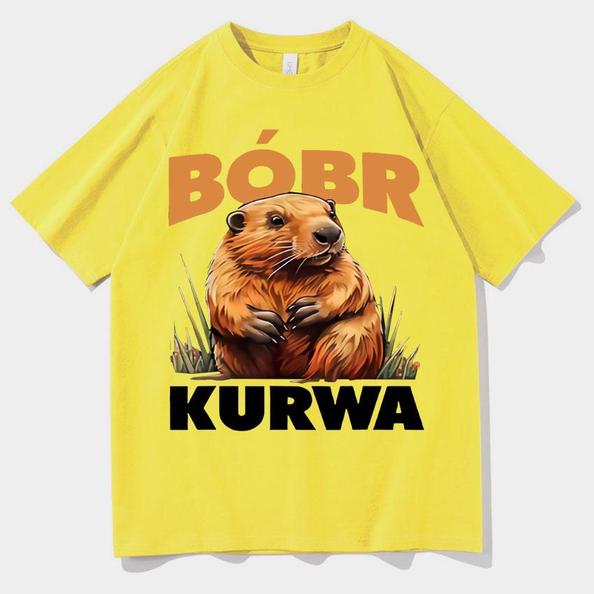 Funny Kurwa Bober Unisexge T Shirt Harajuku Y2k Tees Fashion Unisexs Women Retro Tshirt High Quality Oversized Comfort Clothes Unisex