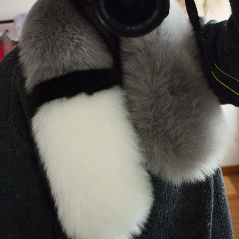 Furry Women Scarf Collar Warm Faux Fur Winter Autumn Neckerchief Accessories