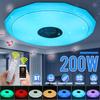 200 Вт Wi-Fi Современные светодиодные потолочные светильники RGB Домашнее освещение Приложение Bluetooth Музыкальный свет Лампы для спальни Смарт-диммируемая музыкальная потолочная лампа