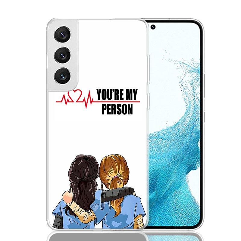 Greys Anatomy Person Case Phone Cover for Samsung Galaxy S24 S25 Ultra S23 Plus S22 + S21 S20 FE S10 S25Plus Trend Fundas S24 Ul