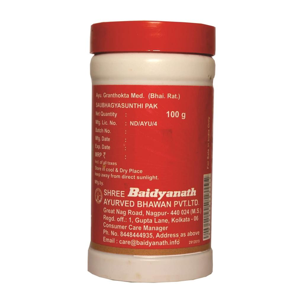 Baidyanath Saubhagya Sunthi Pak 100 Gm X Pack Of 2 Ayurvedic Herbal Supplement For Lactating Mothers