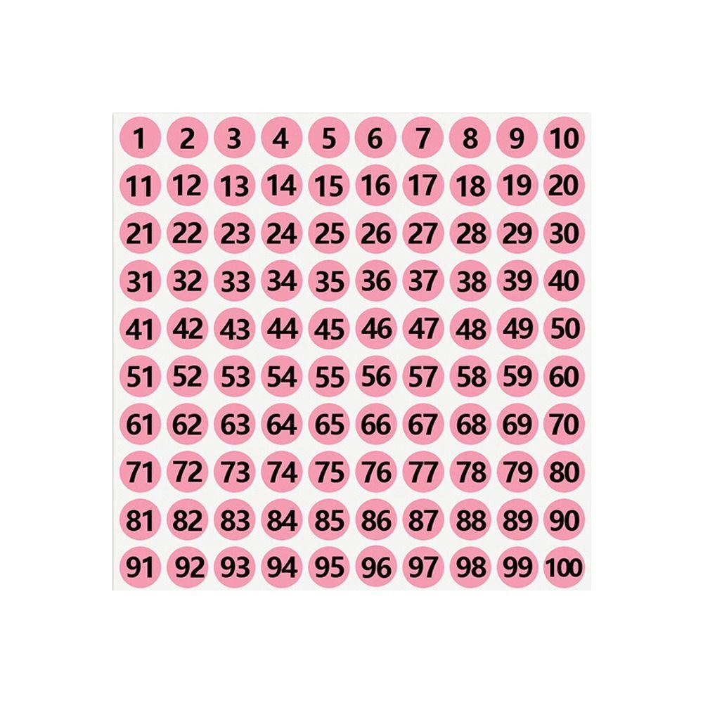 100Sheets 1-100 Labels Number Stickers Self-adhesive Nail Polish Color Sorting Stickers Nail Salon