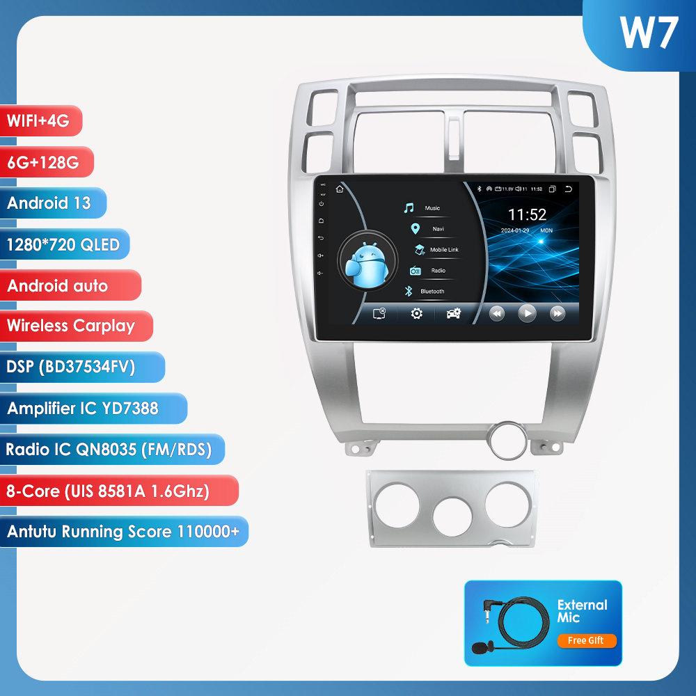 Hizpo 8-ядерный интеллектуальный экран AI Android Autoradio для Hyundai Tucson 2004-2009 Автомобильный радиоприемник Мультимедиа Видеоплеер GPS Навигатор Головное устройство Carplay 4G RDS FM
