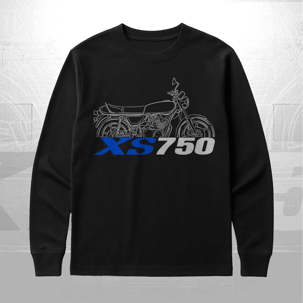 Для поклонников Yamaha XS750 1977-1979 - Футболка с длинным рукавом