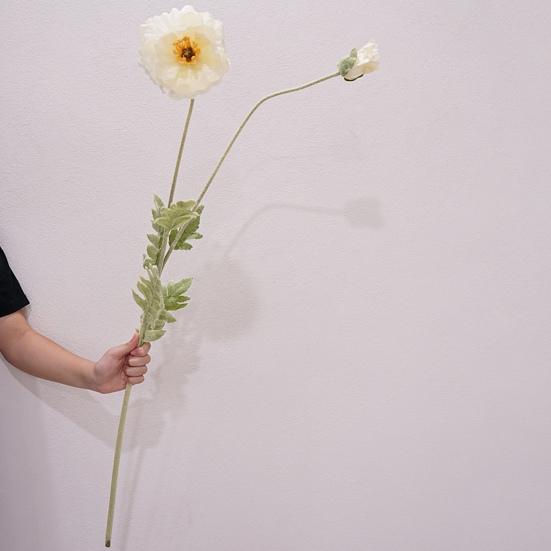 41,34 дюйма Искусственные цветы мака-самосейки с длинным стеблем Реалистичные поддельные полевые маки для напольной вазы Домашний декор для помещений Свадебное мероприятие