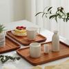 Поднос из японского черного дерева, поднос для сухого заваривания чая, тарелка для стейков из цельного дерева, деревянная обеденная тарелка для отеля, фруктовая тарелка