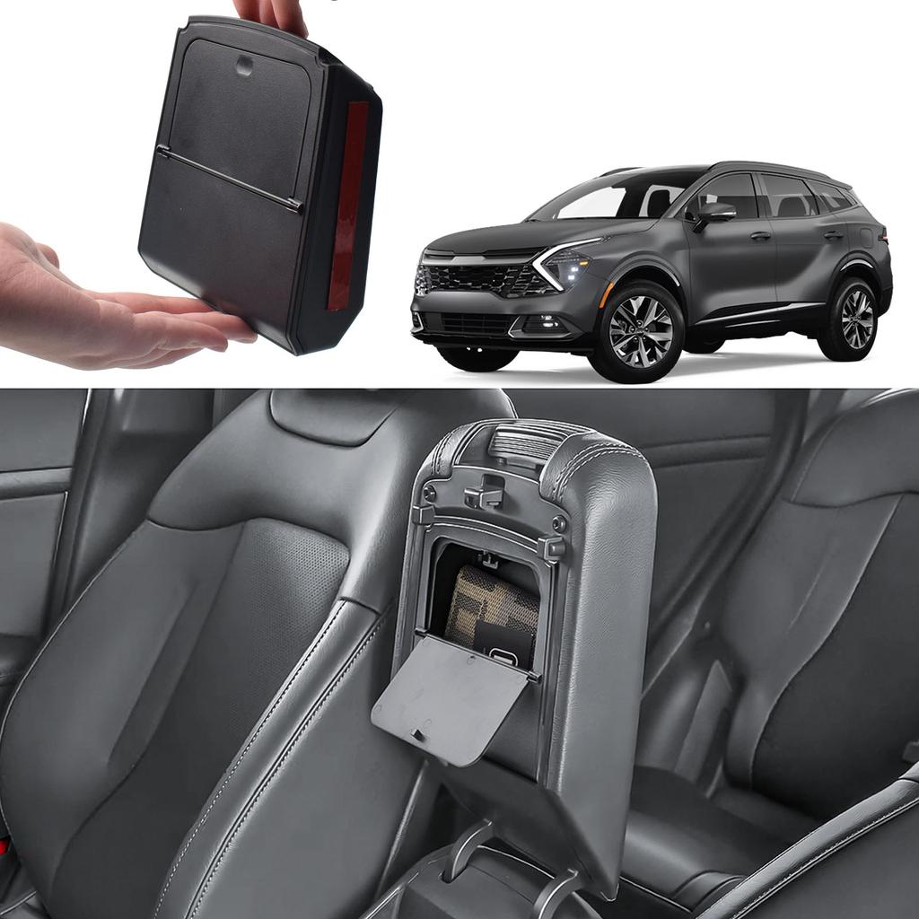 Armrest Hidden Box Tray for Kia Sportage 2023-2025 2026 NQ5 Center Console Secret Organizer Interior Storage Box Car Accessories