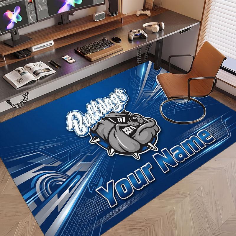 Custom Rug Canterbury-Bankstown Bulldogs Pattern Print Name Text Soft Non‑Slip Floor Carpet for Home Indoor Decoration