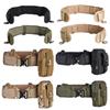 3 In 1 Tactical Battle Belt Pack Hunting MOLLE Men Battle Belt Set War Belt Military Inner Waist Belt with Phone Tool Bag for Shooting