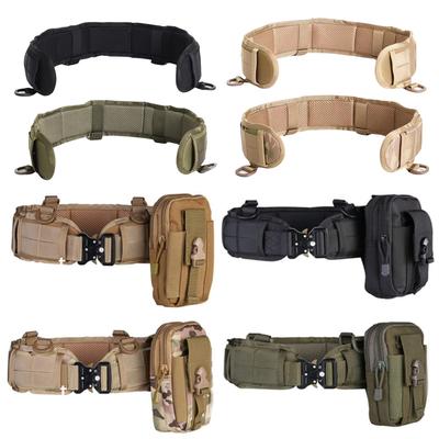 Тактический боевой пояс 3 в 1, охотничий MOLLE, мужской боевой пояс, боевой пояс, военный внутренний поясной ремень с сумкой для инструментов для телефона для стрельбы