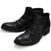 AmeStar Драп Инженерные ботинки с боковой водонепроницаемой рабочей обувью Размер Мужские Молния, Короткие, (Черный, 28,0 см)