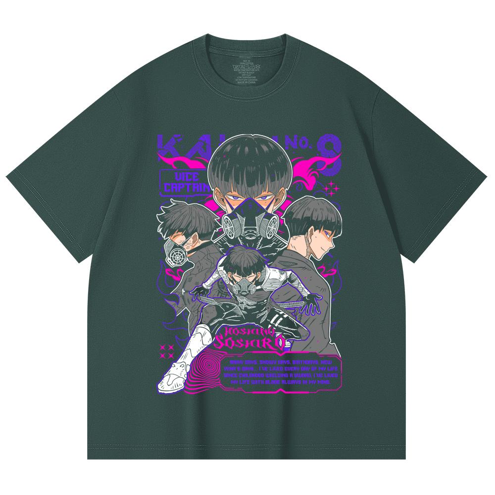 230 Gsm 100% Cotton Kaiju No 8 V10 Soshiro Print Unisex Heavy Cotton T Shirt