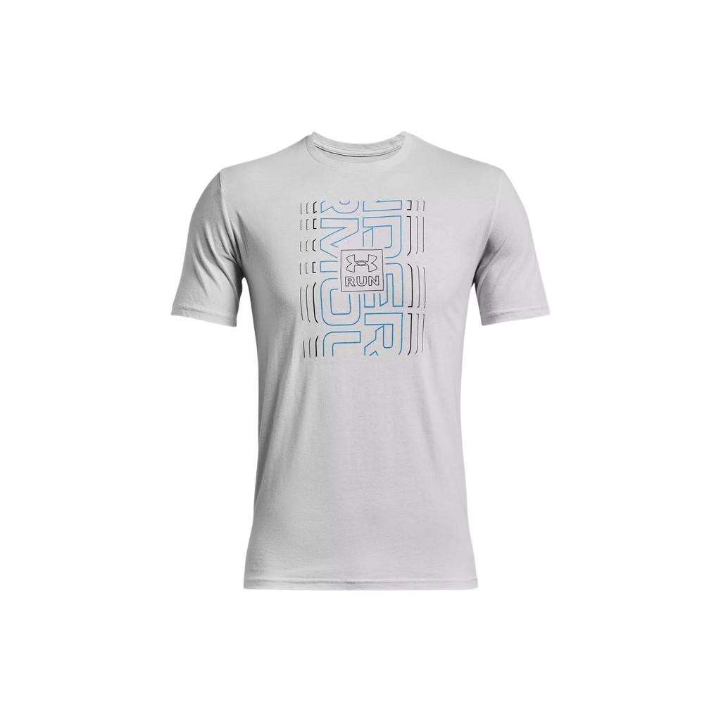 Under Armour Футболка с круглым вырезом и коротким рукавом, мужская, серая, 1362995-014