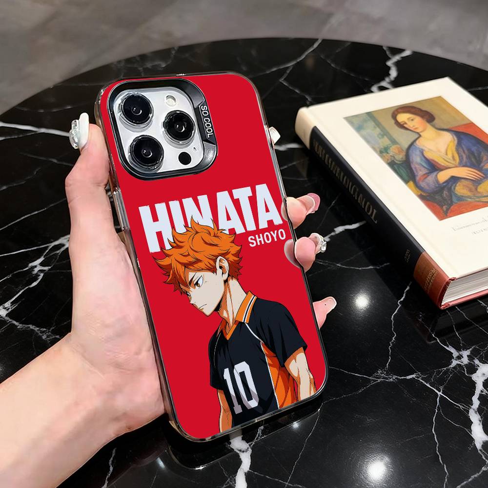 Чехол для телефона S-Shoyo H-Hinata BOY H-Haik-yu Для iPhone 17,16,15,14,13,12,11 Plus,Pro Max,XS,Красочный Серебряный Чехол для телефона Funda Cover