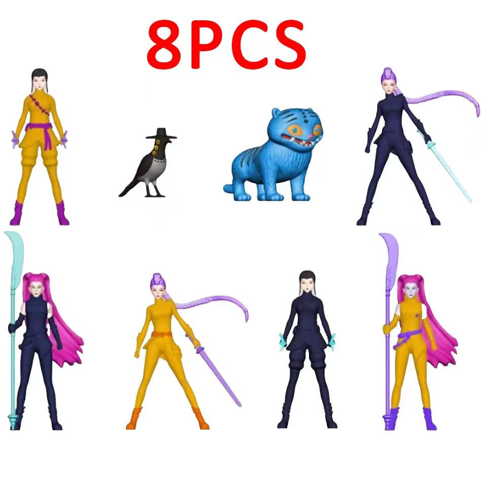 Anime Kpop Demon Hunters Figure Model Toy Cartoon Gaming Peripherals Desk Decoration Collection Christmas 5/8/12Pcs In Stock