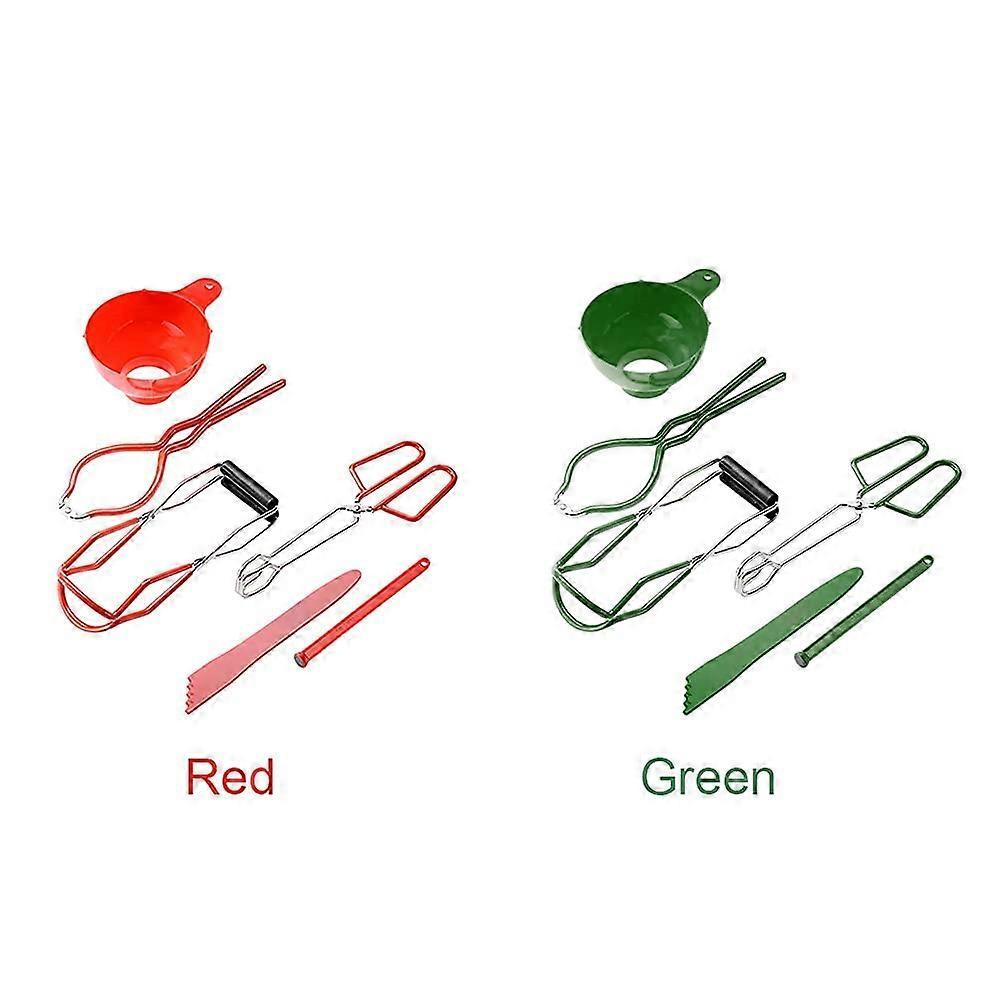 6 Piece Stainless Steel Canning Tool Set Kit, Canning Jar Lifter Tongs Stainless Steel Jar Lifter With Grip Handle, Anti-scald