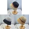 Stylish Round Top Short Brim Black White Khaki Orange Fisherman Hat For Women Breathable Sun Protection