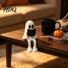 Фигурка Читающего Призрака с шарнирными ногами 3D-печать Сидящий Настольный Орнамент Статуэтка Белый Стол для Хэллоуина Декоративная Статуэтка