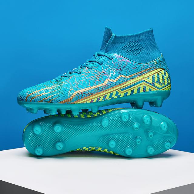 Мужские футбольные бутсы из искусственной травы с длинными шипами, спортивные кроссовки на открытом воздухе для футбола, оригинальные футбольные бутсы для футзала для детей
