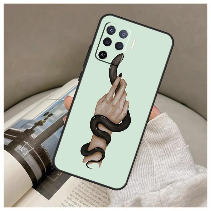 Чехол-рука-змея для OPPO A53 A5 A9 2020 A96 A76 A16 A54 A74 A94 A58 A78 A98 A52 A72 A15 A17 A57 A77 A79