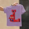 Spider-Man 2026 New Style Children's Pure Cotton Short-Sleeved Girls' Casual Boys' Sport Shirt Top Summer T-Shirt Cartoon Print