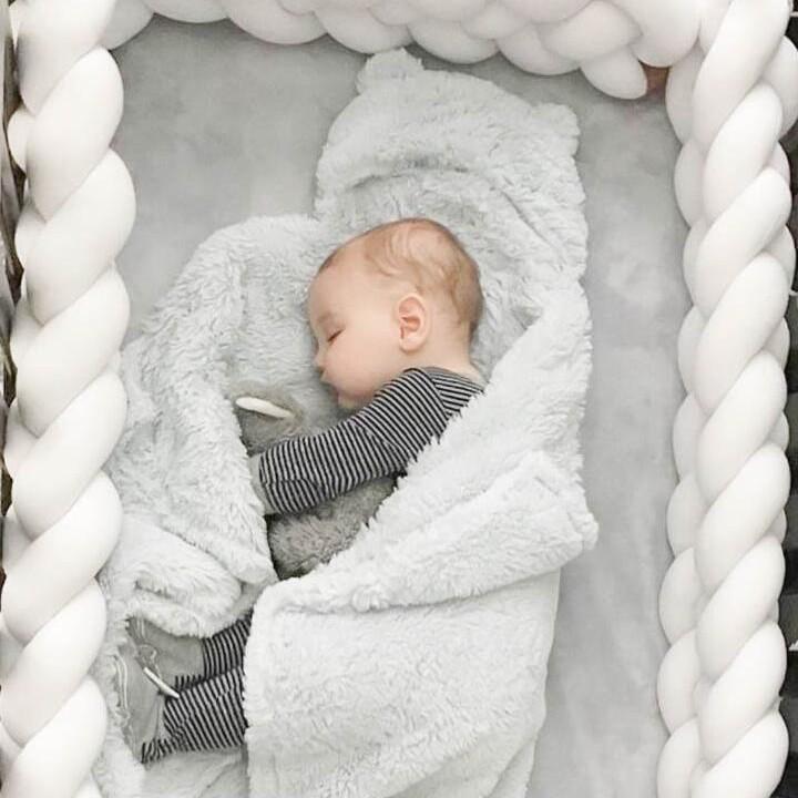 Скандинавская датская вязаная подушка-шар с узлом - Плетеный декор для детской комнаты и бортик для кровати