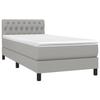Maison Exclusive - Sommier à lattes de lit avec matelas Gris clair 100x200cm Tissu