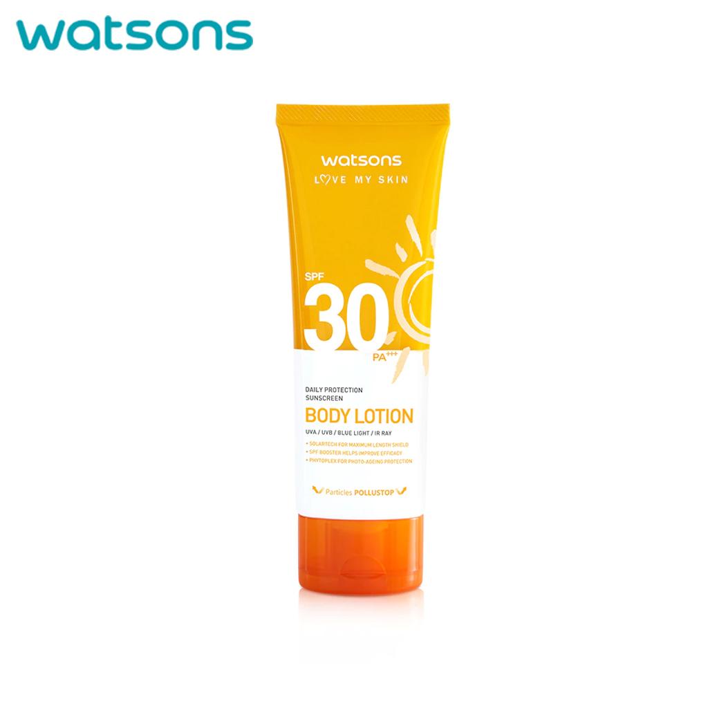 Watsons Солнцезащитный лосьон для тела Love My Skin Daily Protection SPF30 PA++++, UVA/UVB/Blue Light/IR Ray, 100 мл.