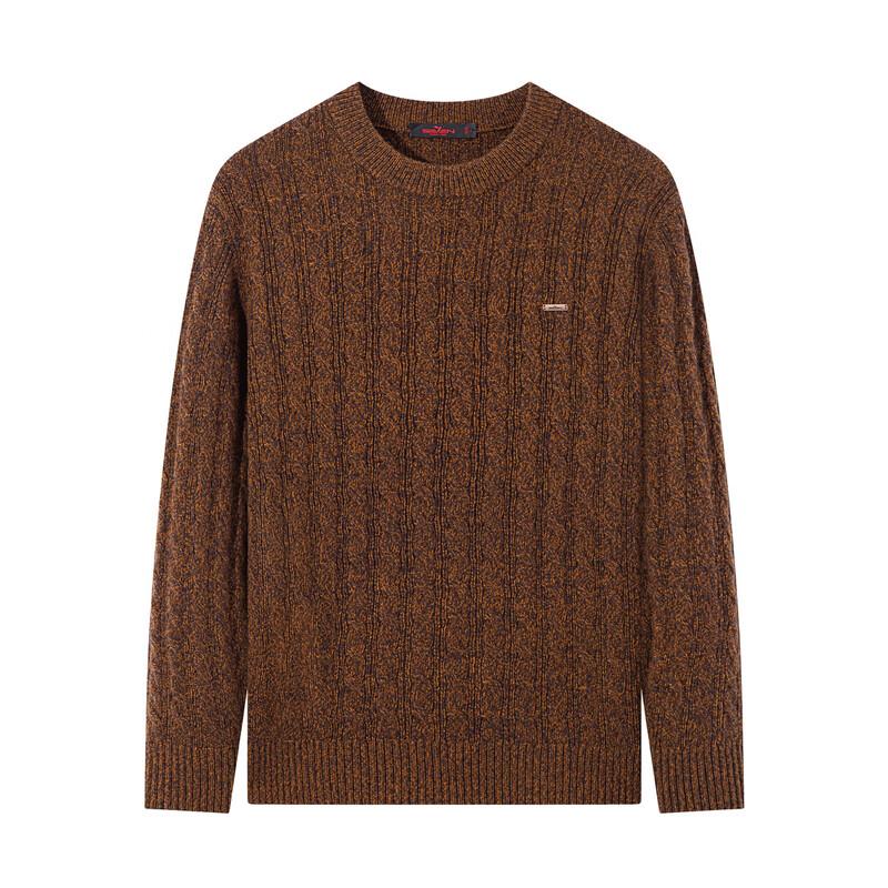 SEVEN Men's Wool-Blend Round Neck Casual Pullover Sweater