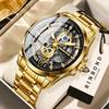 BINBOND Vintage Hollow-out Quartz Wristwatch For Men Luxury Luminous Waterproof Accurate Durable Men's Watch Casual Reloj