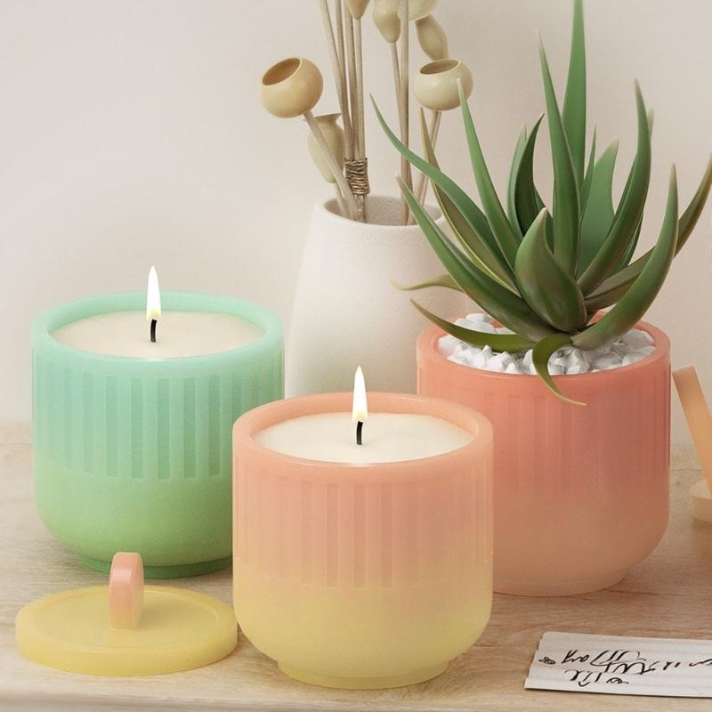 Silicone Storage Jar Mould Jewelry Box Moulds Resin Mold Storage Container Molds with Lid Candle Cup Molds for DIY Craft