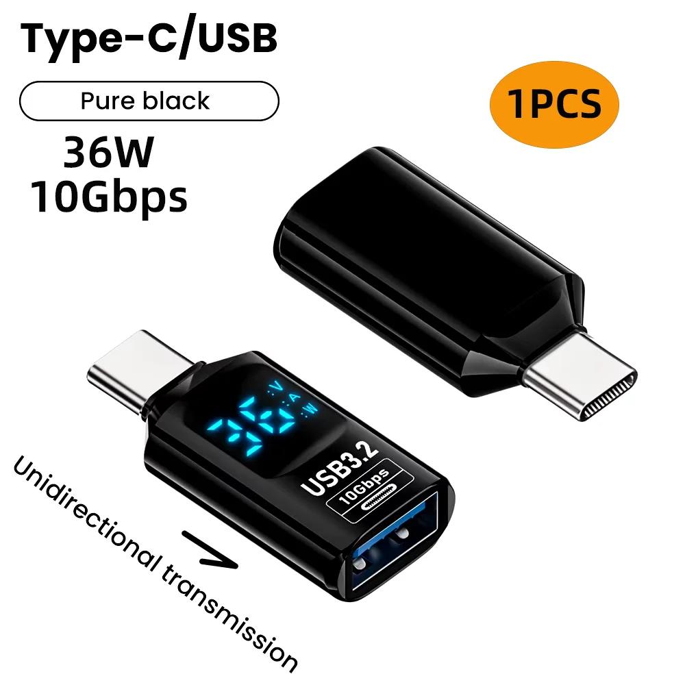 Адаптер USB3.2 с цифровым дисплеем 4K@60Гц USB-C OTG для iPhone16 15 Pro Max Samsung iPad PC Ноутбук Быстрая зарядка Синхронизация данных