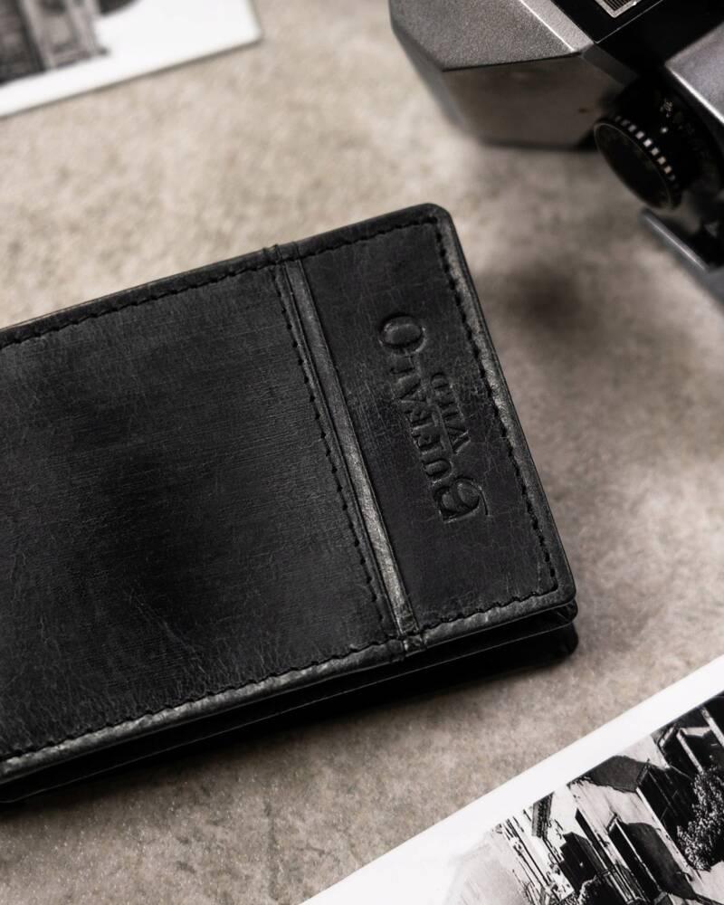 Small men's leather wallet without clasp - Buffalo Wild